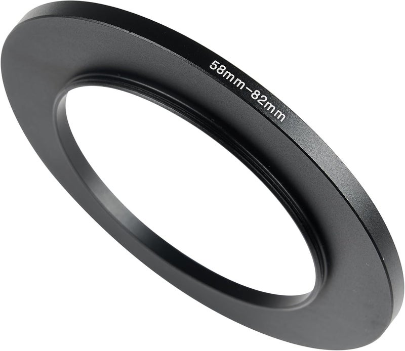JOYTOLIN 58-82mm Metal Step-Up/Down Ring Adapter Compatible with Mirrorless Cameras DSLR Lens, UV CPL ND Filter Thread Converter, Black - Image 1